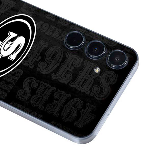 NFL San Franciso 49ers Black & White Galaxy A36 5G Skin